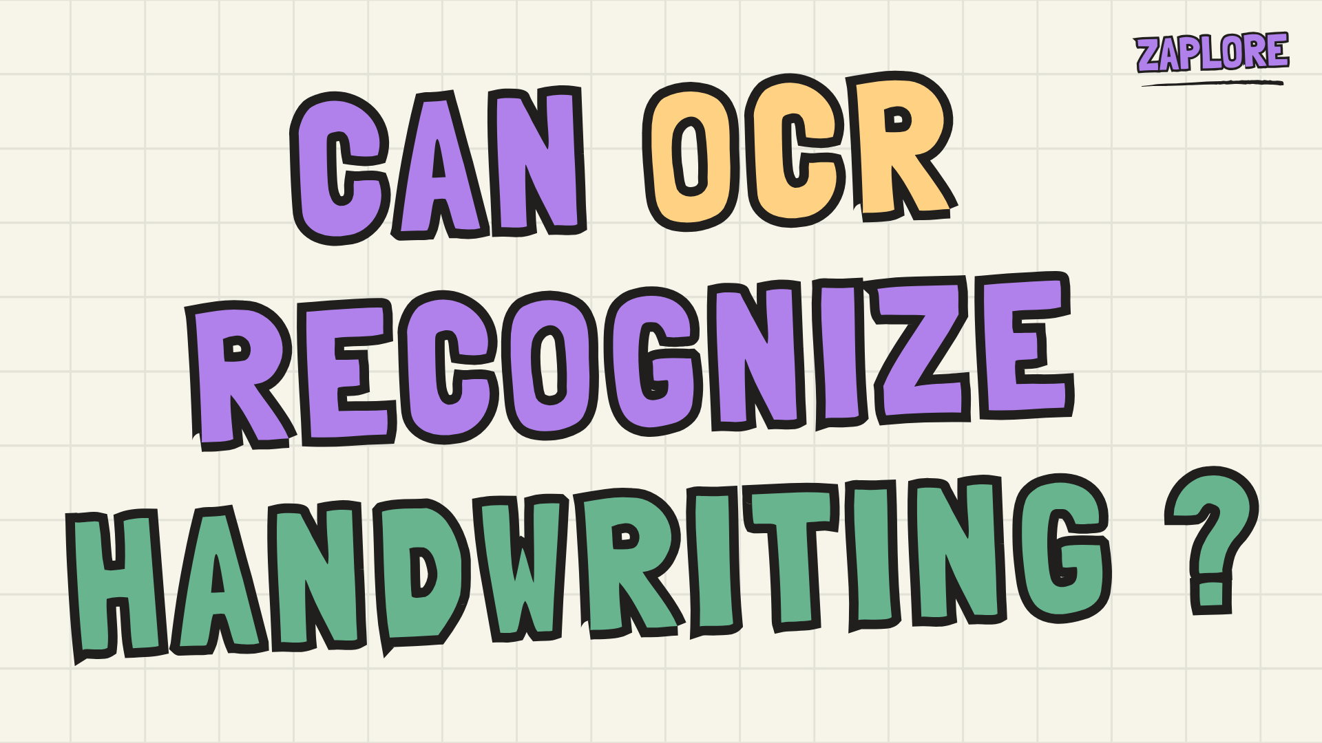 Can OCR Recognize Handwriting?